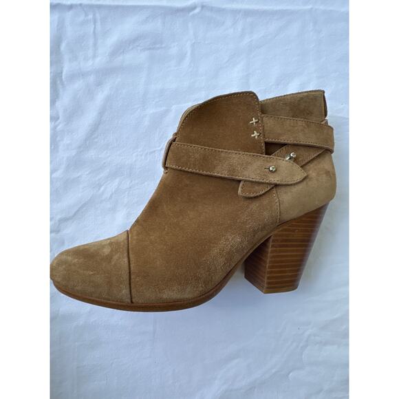 Rag & Bone New York Suede Women’s Camel Booties Size 39 1/2 Tan Beige Boots - Picture 3 of 16